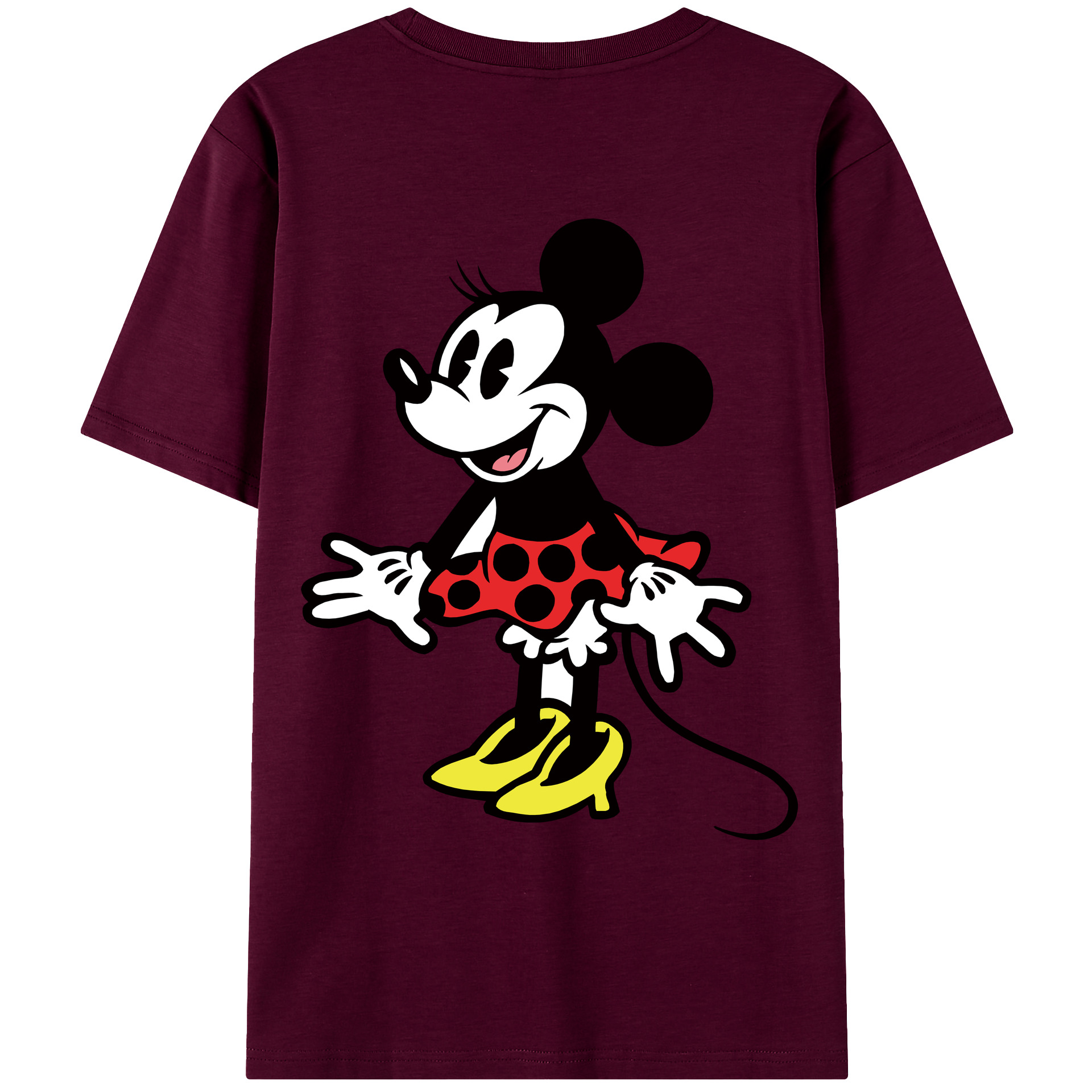 （画像用） ミッキーマウス Mickey Mouse レディース半袖Tシャツ(バックプリント)